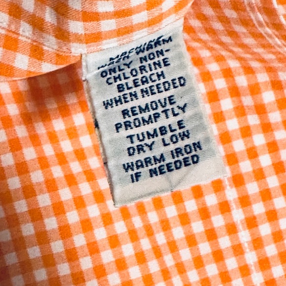 Ralph Lauren Classic Fit XL Orange Check Cotton Long Sleeve Button Down Shirt - Picture 4 of 4